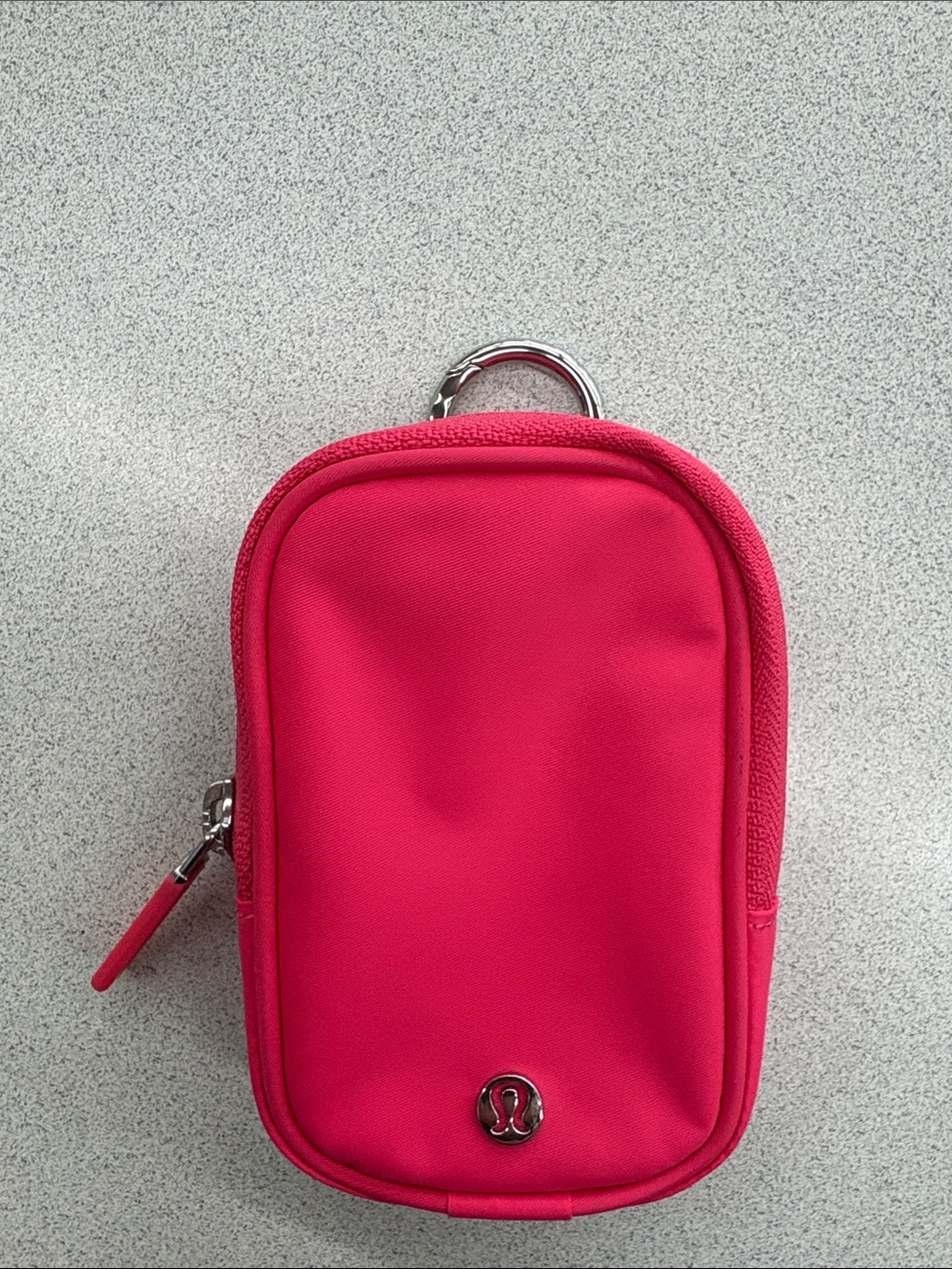 lululemon athletica Hot Pink Mini Zip Pouch with Clip